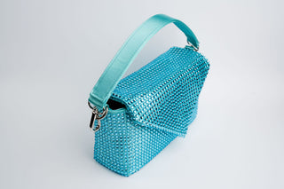 Aqua Trixie Hot Fix Shoulder Handbag