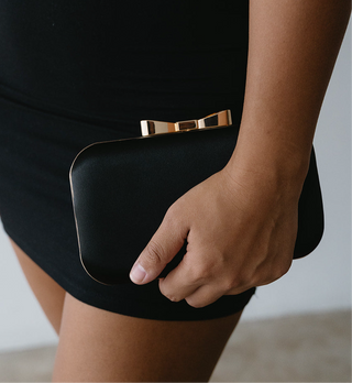 Black Charlotte Clutch Handbag