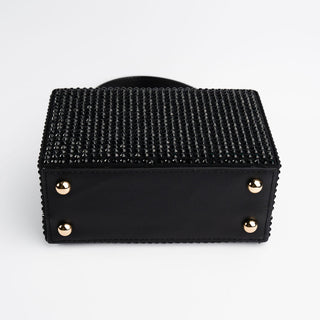 Black Genevieve Hot fix Top Handle Handbag