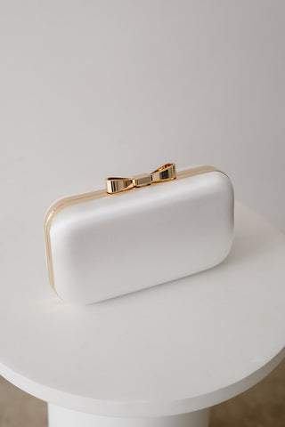 White Charlotte Clutch Handbag