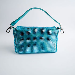 Aqua Trixie Hot Fix Shoulder Handbag