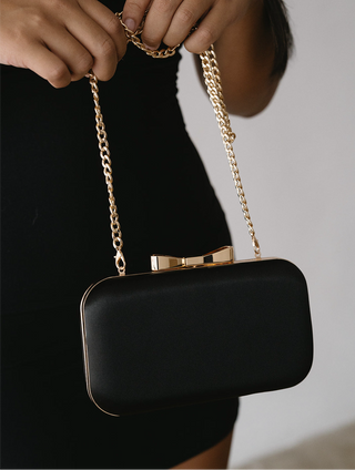 Black Charlotte Clutch Handbag
