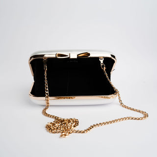 White Charlotte Clutch Handbag