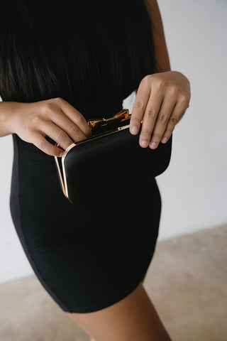 Black Charlotte Clutch Handbag