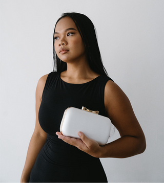 White Charlotte Clutch Handbag